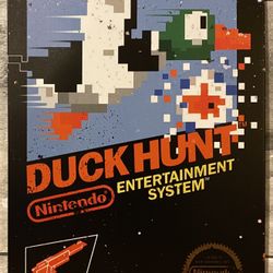 Nintendo Duck Hunt Decorative Metal Tin Sign Poster Retro Man Cave Game Room