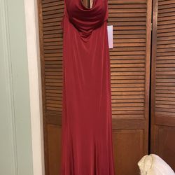 Strapless Red Formal Dress