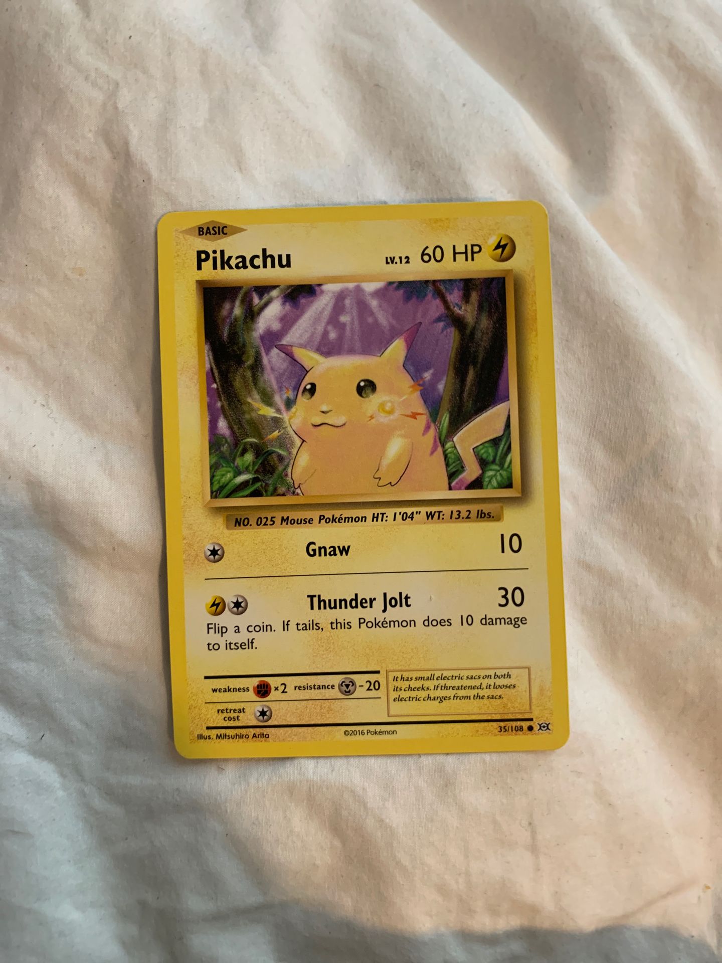Pokemon Pikachu 35/108 Mint condition 2016 evolutions event Card Ultra Rare