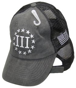 Nyberg 3 Percenters Charcoal Washed Mesh Cap