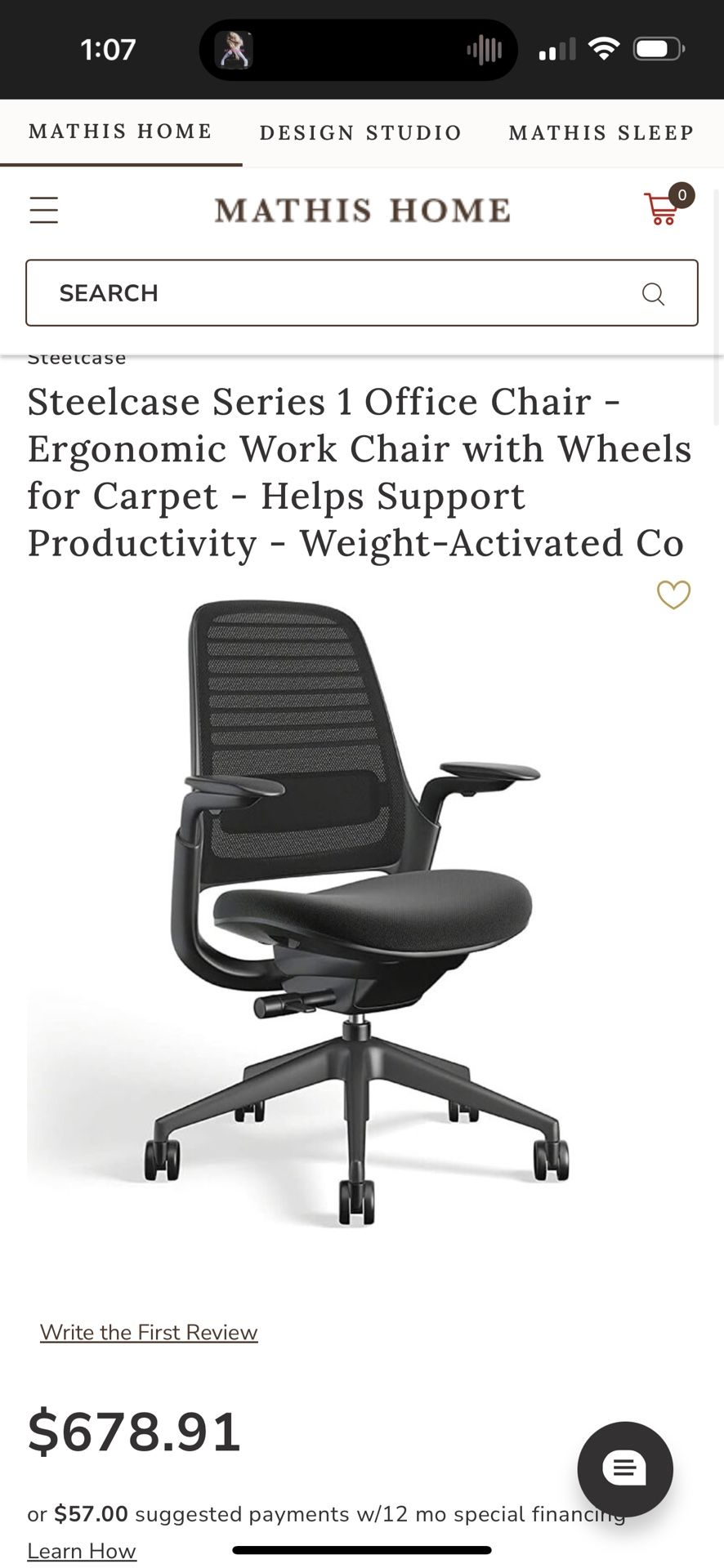 Steelcase Series 1 Ergonomic Office Chair – Black