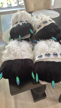Kids size monster slippers