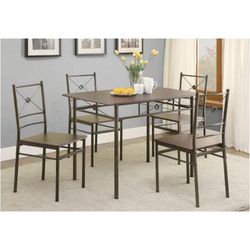 Metal Dining Table Set 5 Piece Floor Sample / Juego de Comedor Metal 5 Piezas Muestra de Piso