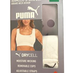 NWT Women’s PUMA 2PK Seamless Sport Bra Size XL 360 Stretch Drycell