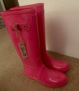 Seven7 Of Mankind Pink Rubber Boots 