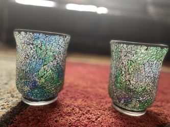 Sparkling Glass Candle Holder