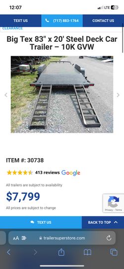 Steel Bed Car Hauler With Pull Out Rails 