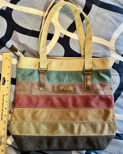 K2 Canvas Boho Multi-Color Y2K Hippie Shoulder Tote