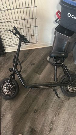 Black Electric Scooter with Seat