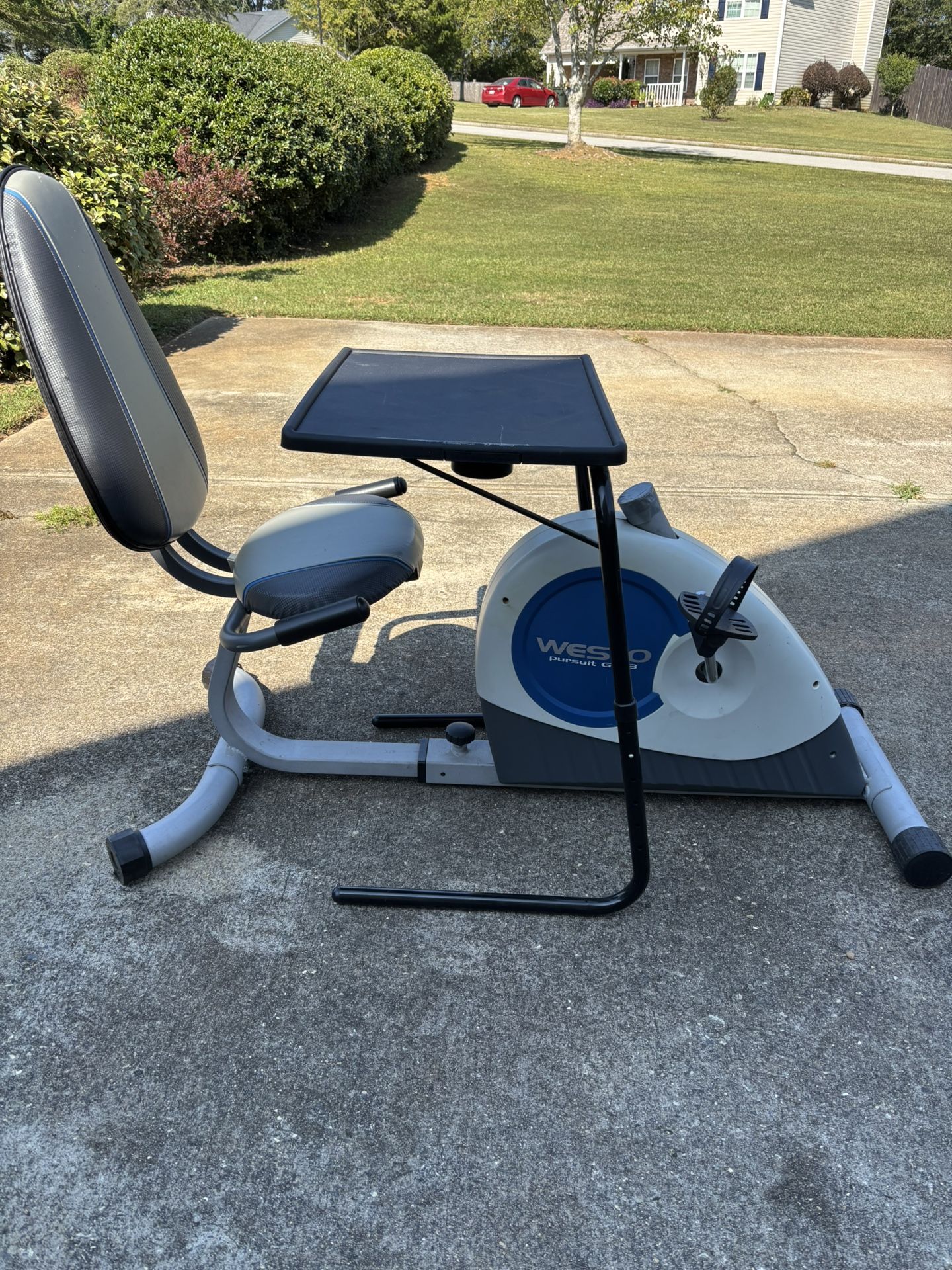 Exercise Bike With Adjustable Laptop Table