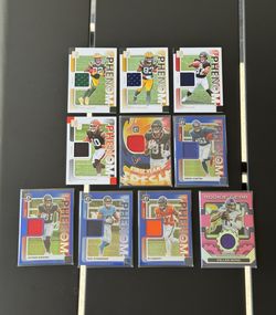 10 Card Panini NFL Football Jersey Patch Memorabilia Rookie RC Lot