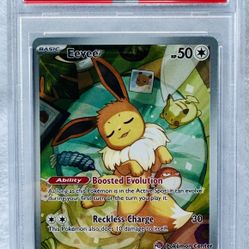Eevee Pokemon Center IR - 2025 Prismatic Evolutions P.C. ETB Promo - PSA 8 Near Mint