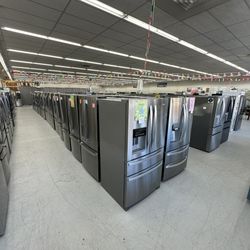 Various Brands of French 3 and 4-Door Refrigerators OPEN BOX