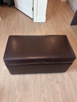 Brown Storage Ottoman / Bench