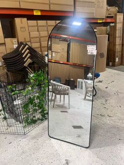 67ā Full Length Arched Floor Mirror ā Black Frame with Stand ā $65