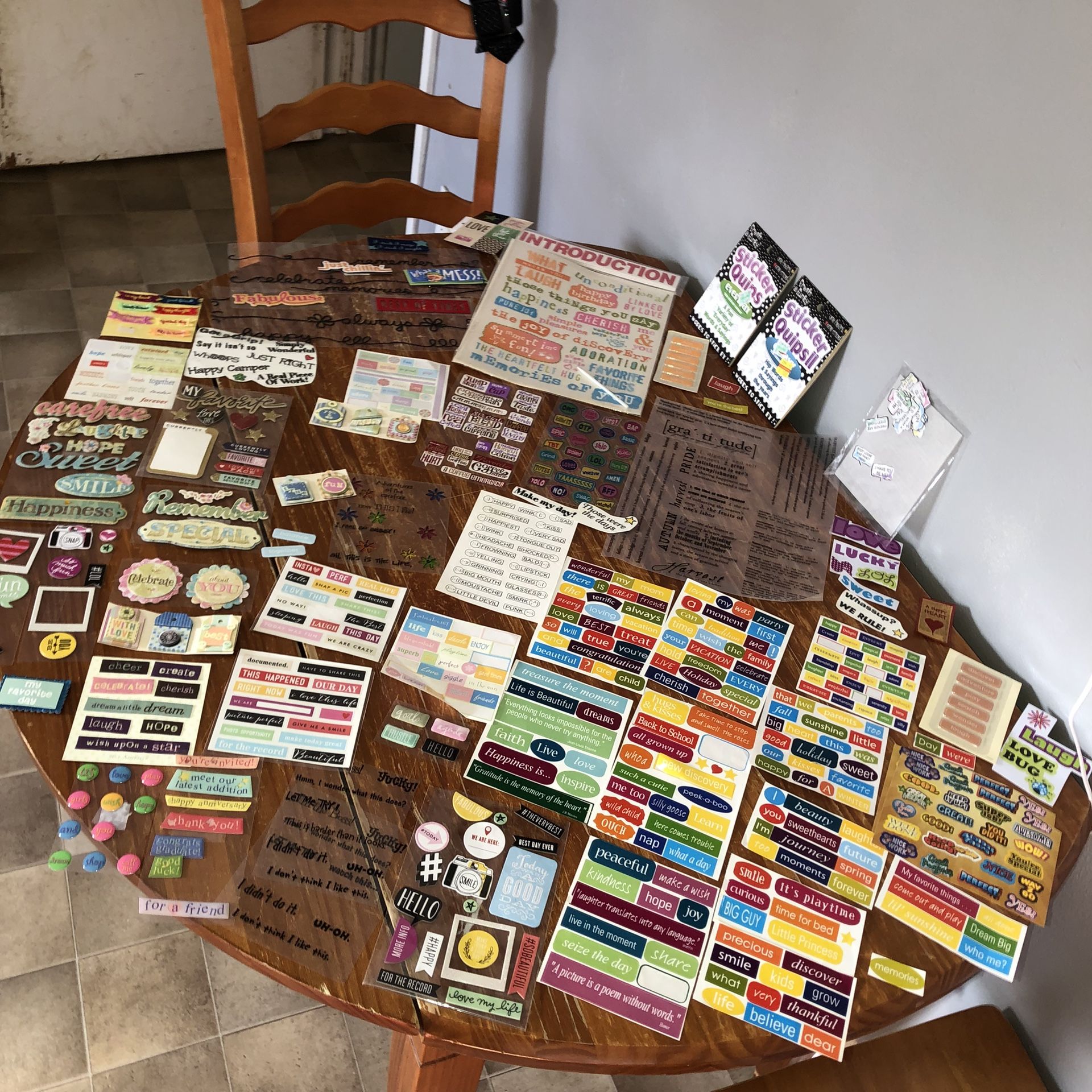 Bundle Of WORDS Scrapbook Stickers