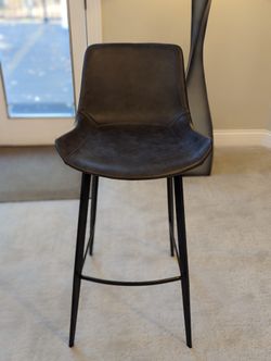 Leather Barstools Set