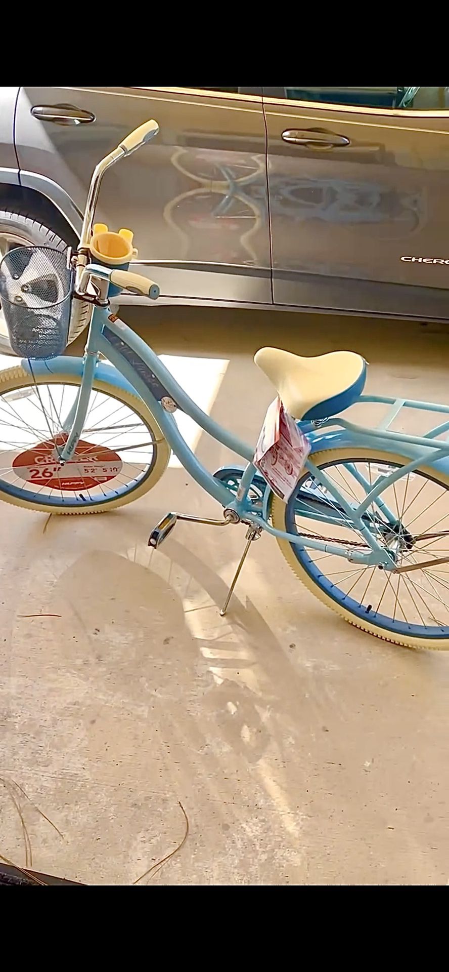 New Huffy 26" Nel Lusso Classic Cruiser Bike with Perfect Fit Frame, Women's, Light Blue