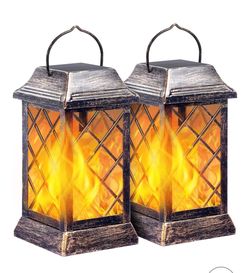 TomCare Solar Lights Outdoor Flickering
Flame Metal Solar Lantern Outdoor
Hanging Decorative Lanterns Heavy Duty
Waterproof Umbrella Decorations Light