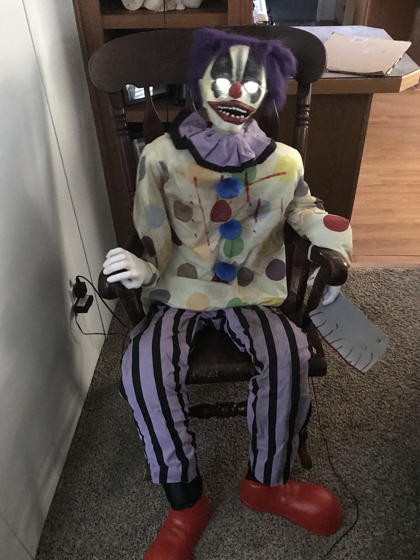 Thrashing clown spirit animatronic