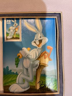 Stamps, 32 Cents Bugs Bunny Stamp Sheet, Framed, New