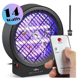 Mosquito Killer W/ Timer Remote Control 2-8 Hrs Option, Brush 14W  860sqf 120V