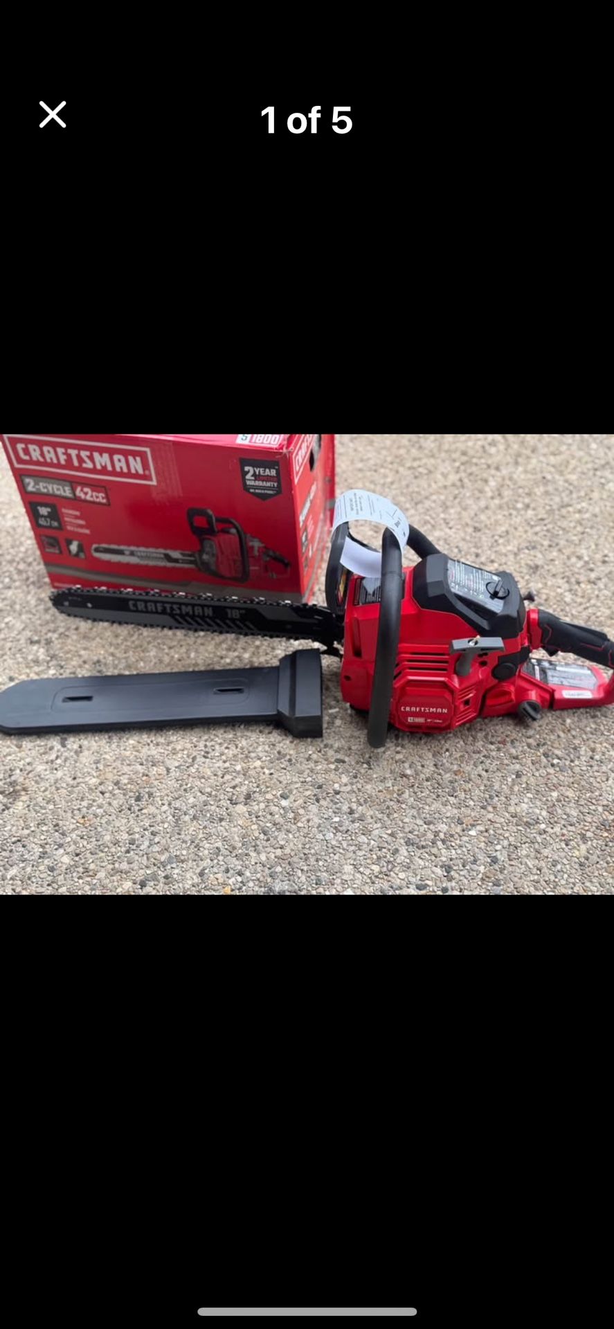 CRAFTSMAN S1800 42-cc 2-cycle 18-in Gas Chainsaw