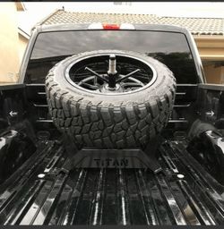 In-Truck Bed Tire Holder for 37" Tires by Titan Ramps