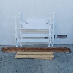 Vintage Twin Bed Headboard, Footboard & Rails 
