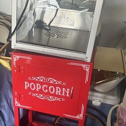 Olde Midway Vintage Style Popcorn Machine Maker Popper With Cart