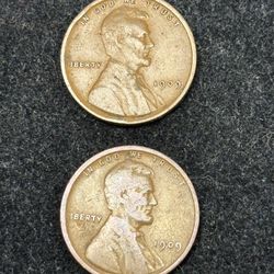 Pair 1909 & 1909 VDB Lincoln Wheat Cents -- LOW COST EARLY COIN PAIR! — SHIPPING AVAILABLE!!