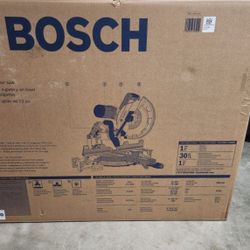 Bosh dual Bevel Sliding Glide Miter Saw Combo Kit with Bonus Gravity Rise Wheeled Miter Saw Stand

