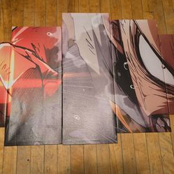 One punch man 5 piece canvas art