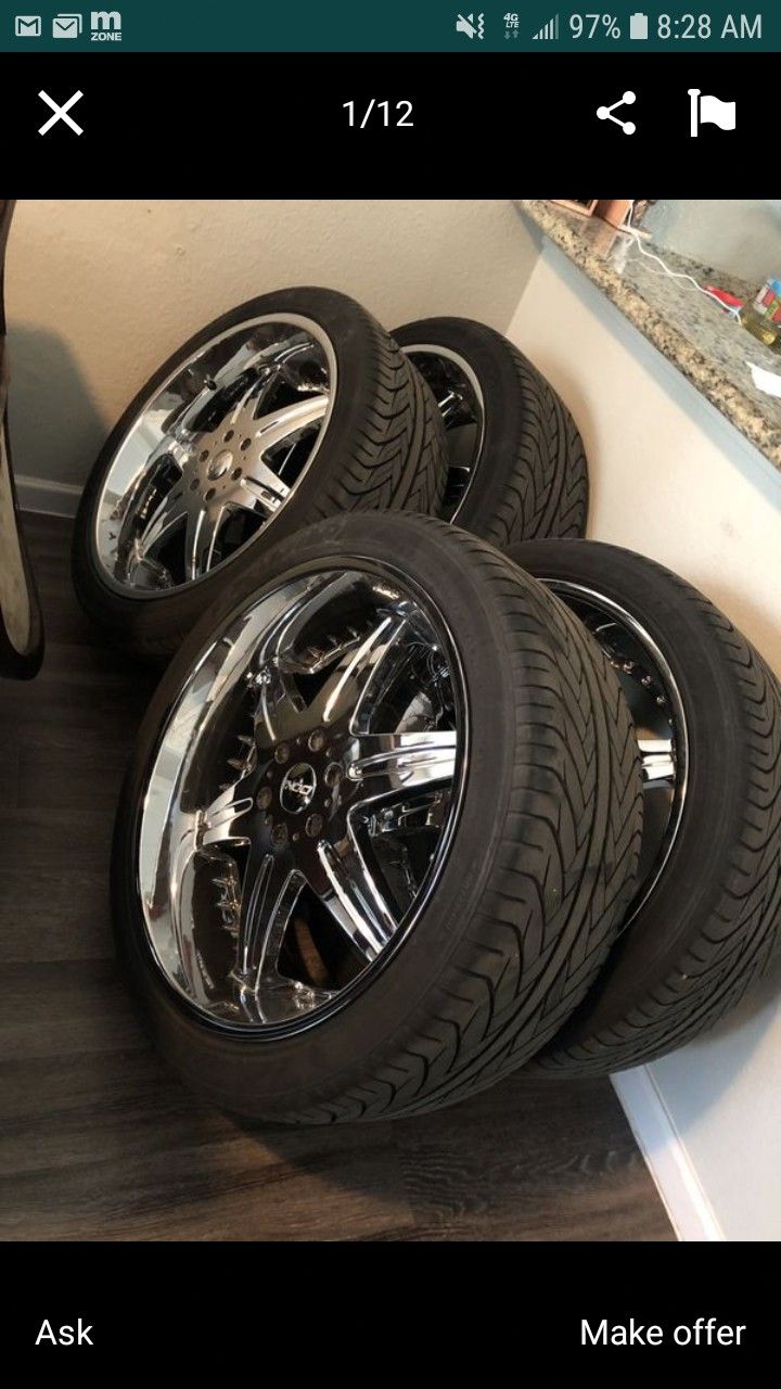 24 inch rims and tires for Sale in San Antonio, TX - OfferUp