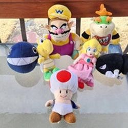Nintendo Sanei Super Mario 2017 Mixed Plush Lot of 7 Little Buddy LLC Bowser Jr