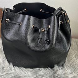 NWT Bella Russo Faux Leather Black Tote Shoulder Bag and Wristlet