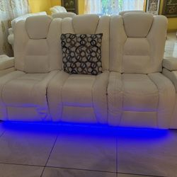 White 3 Seat Sofa 