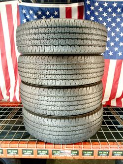 ✔️ Set of 4 Used Tires LT275/70R18 FIRESTONE TRANSFORCE 10 PLY LOAD RANGE E 80PSI ALL SEASON TRUCK TYRES 275 70 18