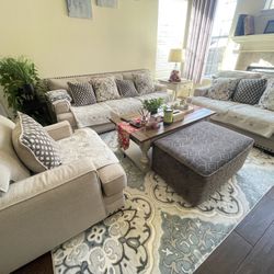 Sofa Set (Sofa, Loveseat, Armchair) 3 Pieces 