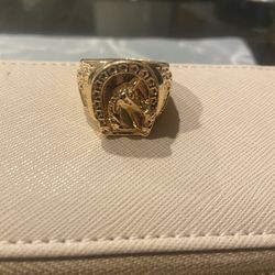 Gold ring engraved