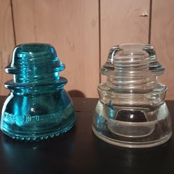 Vintage Glass Hemingray Insulators 
