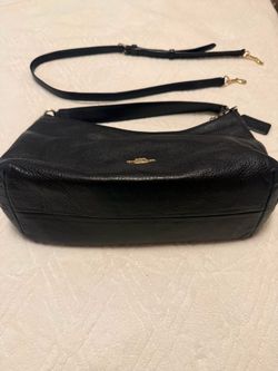 Coach Black Pebbled Leather Shoulder Bag