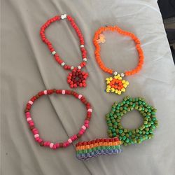 Kandi pony beads, bracelets, necklaces, cuffs