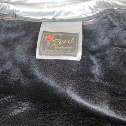 Leather jacket, grey three-quarter