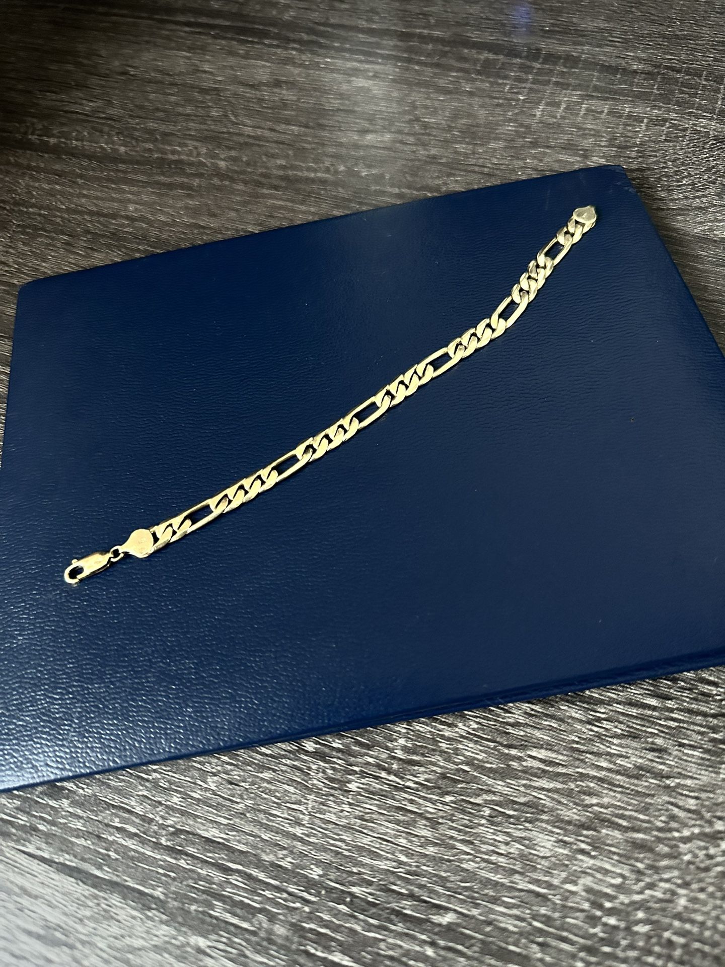 14k Gold Fígaro Link Chain  Bracelet