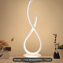2/1pc Modern LED Gesture Love Study Table Lamp, 3-Color Adjustable LED Desk Lamp, Bedside Night Light, Touch Control, Metal Base, Great For Living Roo