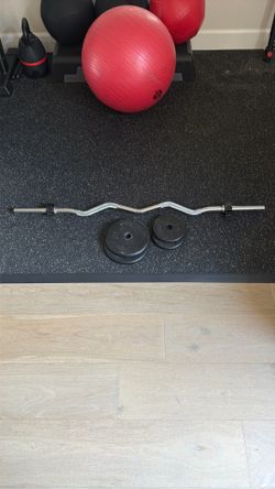 Curl bar with weights