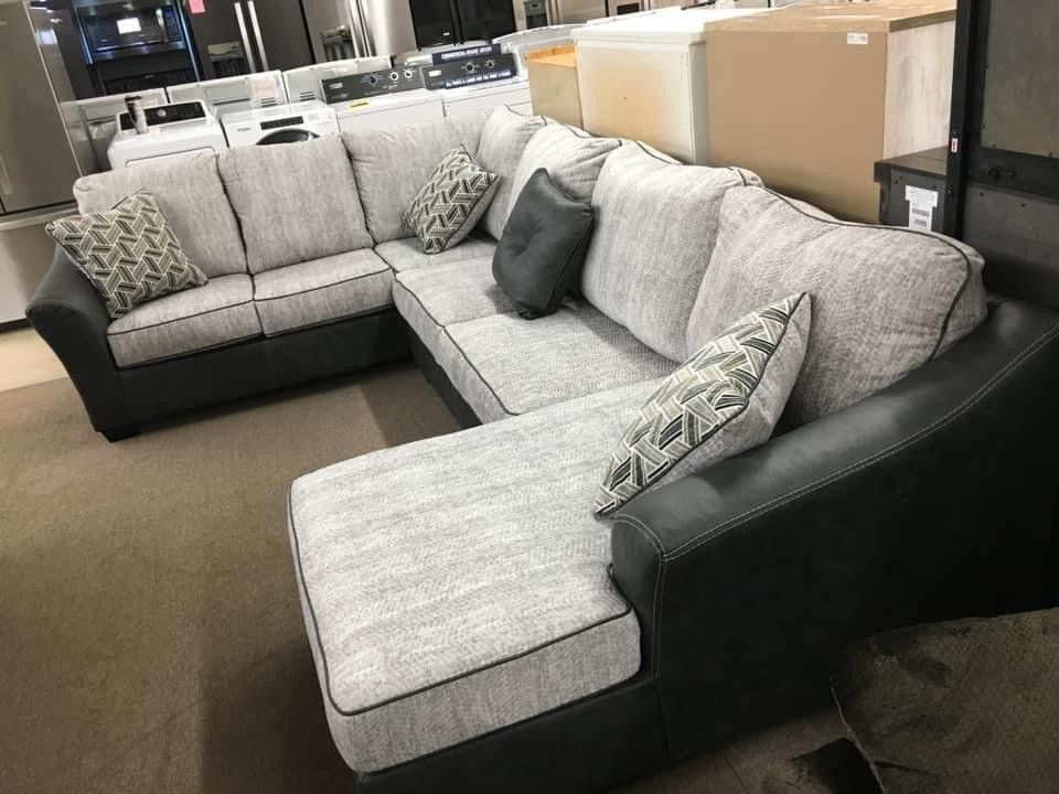 🍄 Bilgray 3 Piece Sectional With Ottomann | Gray Color | Amor | Loveseat | Couch | Sofa | Sleeper| Living Room Furniture| Garden Furniture | Patio 