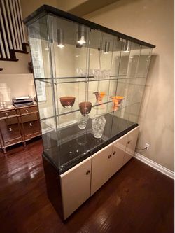 Glass China Cabinet / Display Cabinet (W/ Touch Lights)