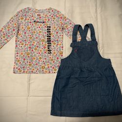 NWT Girls’ Long Sleeve Tee And Skirt Set